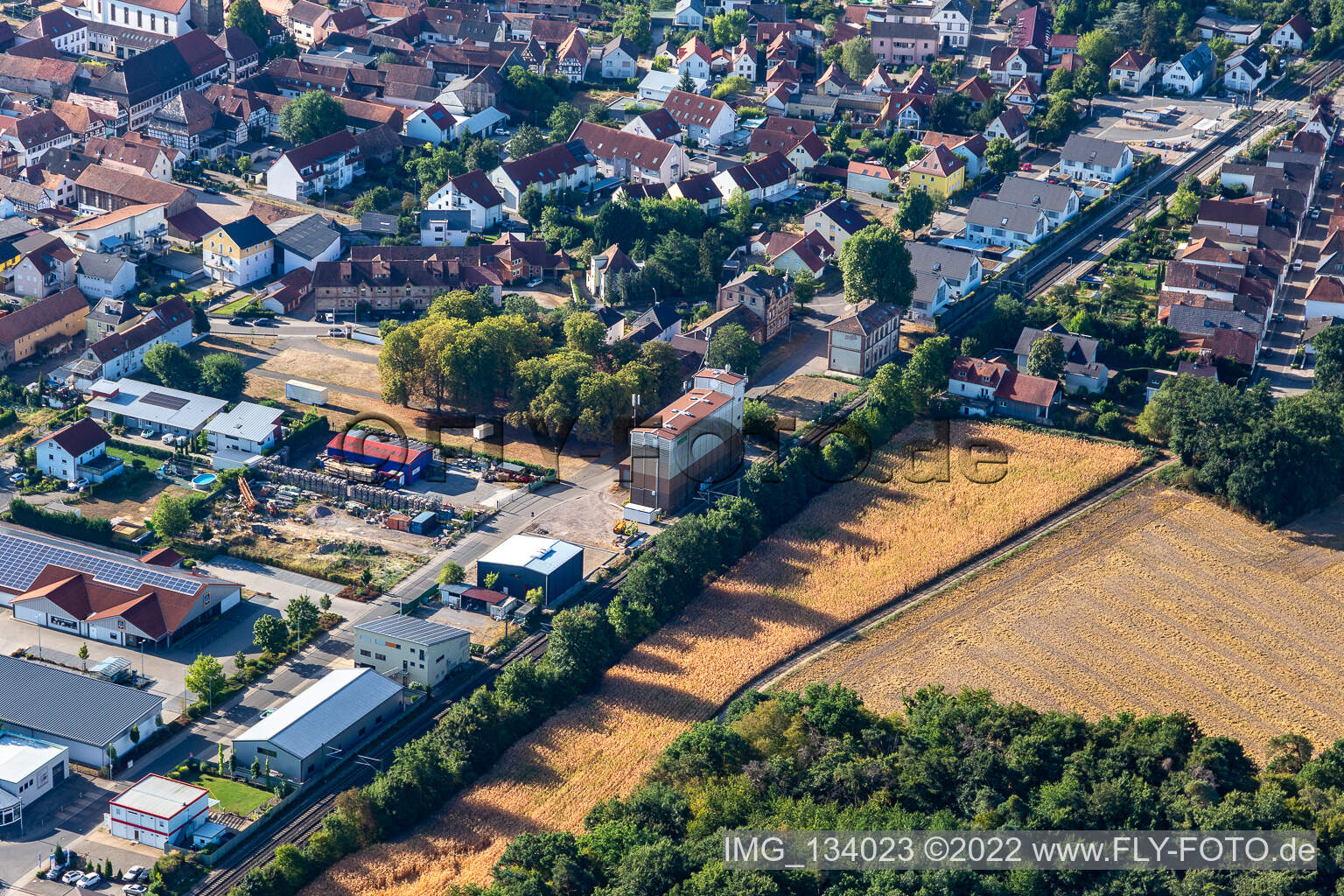 Drohnenaufname von Rheinzabern im Bundesland Rheinland-Pfalz, Deutschland