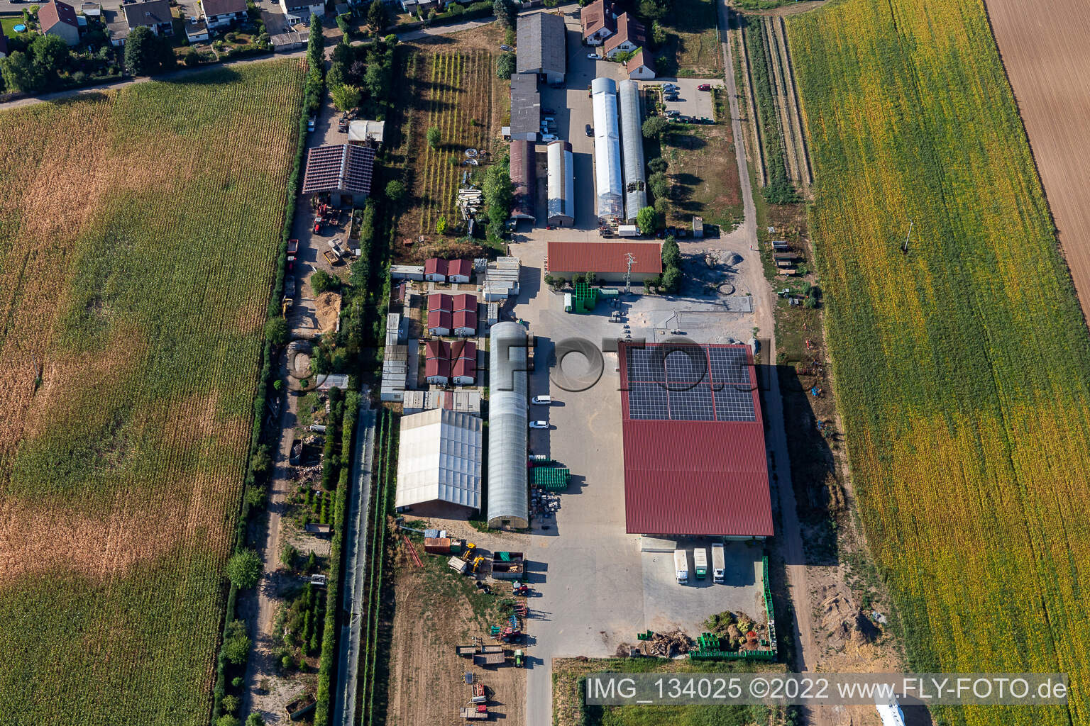 Luftbild von Biohof Kugelmann in Kandel im Bundesland Rheinland-Pfalz, Deutschland