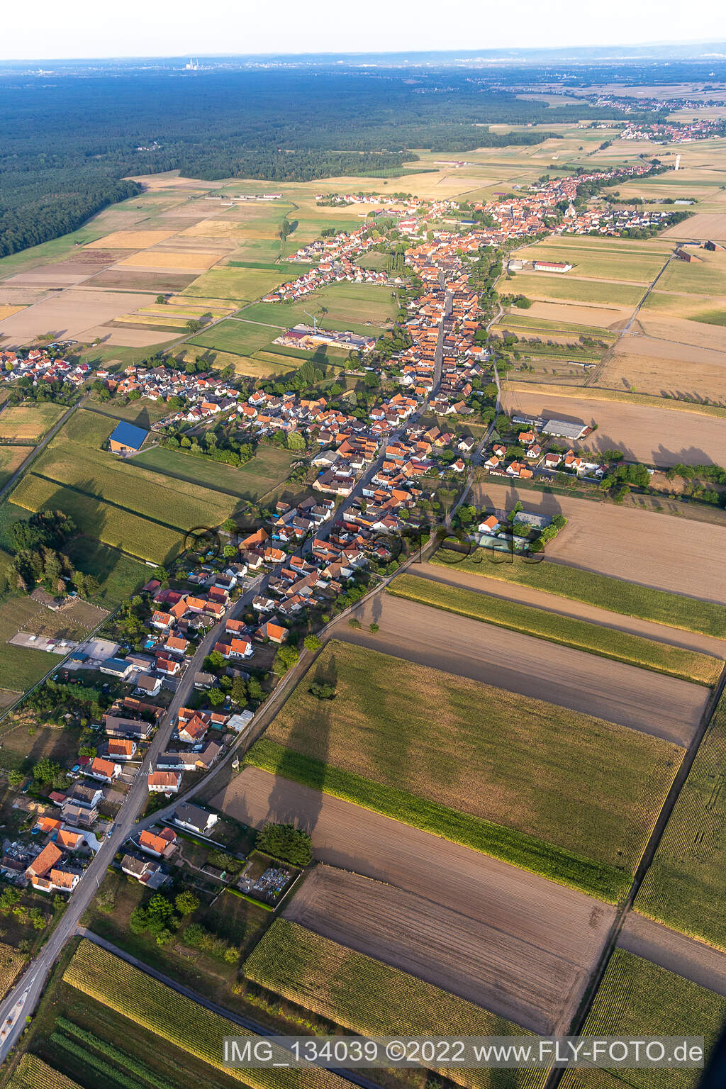 Schleithal im Bundesland Bas-Rhin, Frankreich aus der Luft
