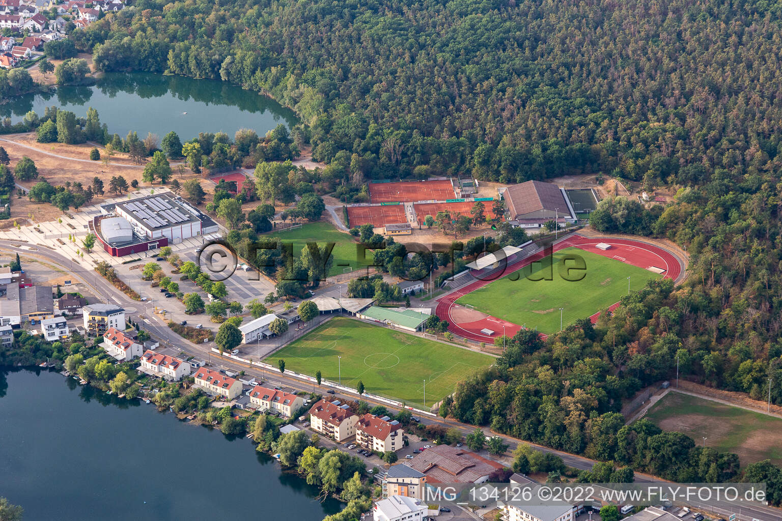 Waldseehalle, Waldseestadion FC Germania Forst 1909 e.V im Bundesland Baden-Württemberg, Deutschland