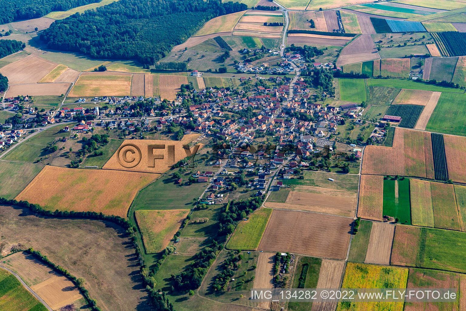 Schœnenbourg im Bundesland Bas-Rhin, Frankreich aus der Vogelperspektive