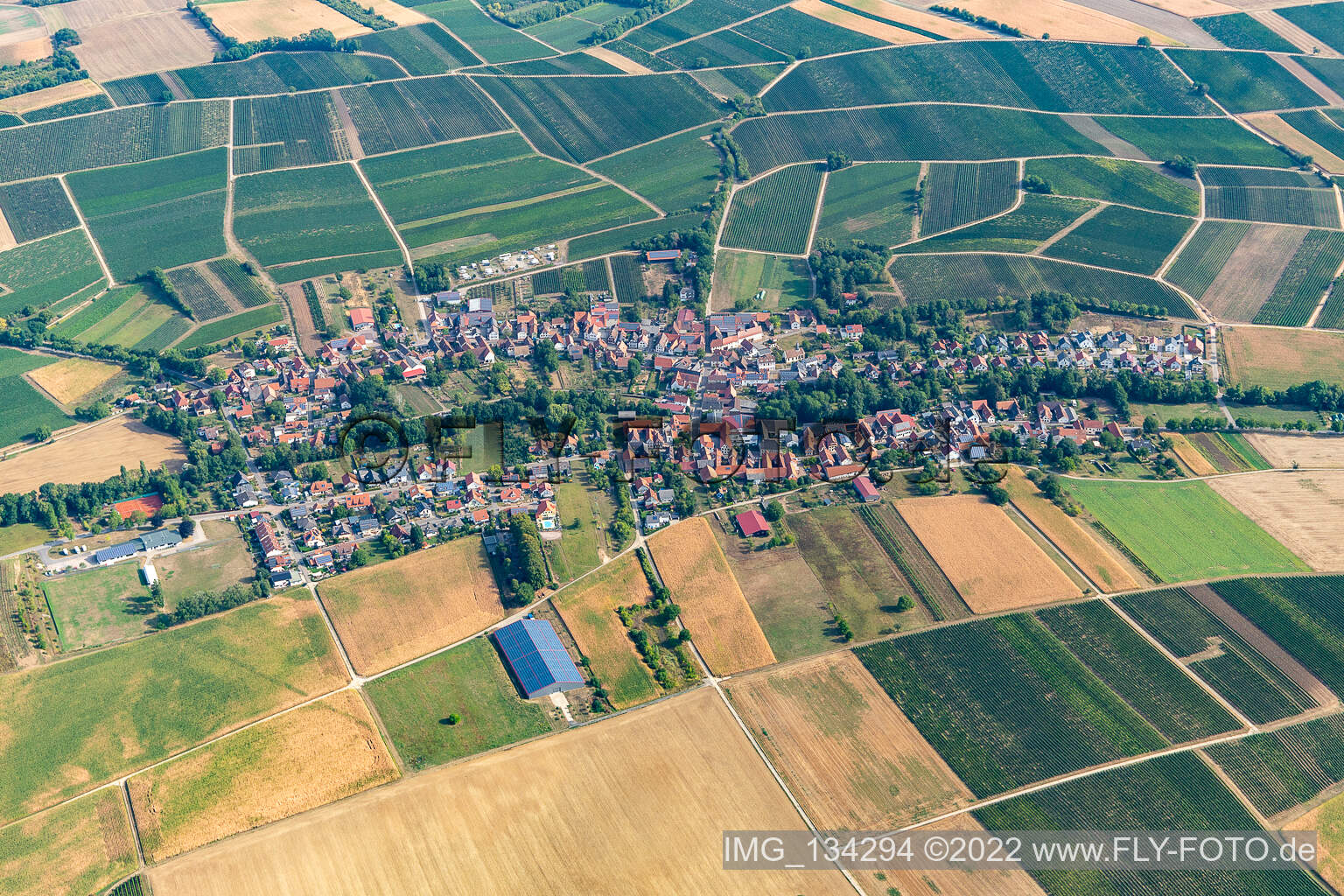 Dierbach im Bundesland Rheinland-Pfalz, Deutschland aus der Drohnenperspektive