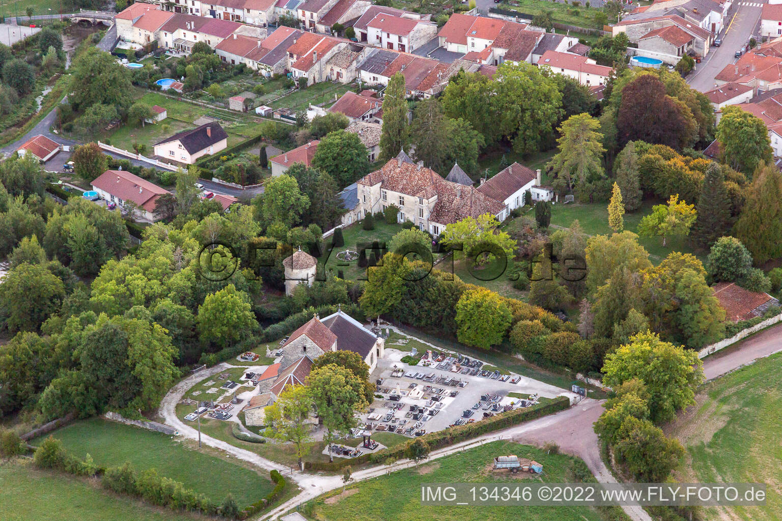 Luftbild von Noncourt-sur-le-Rongeant im Bundesland Haute-Marne, Frankreich