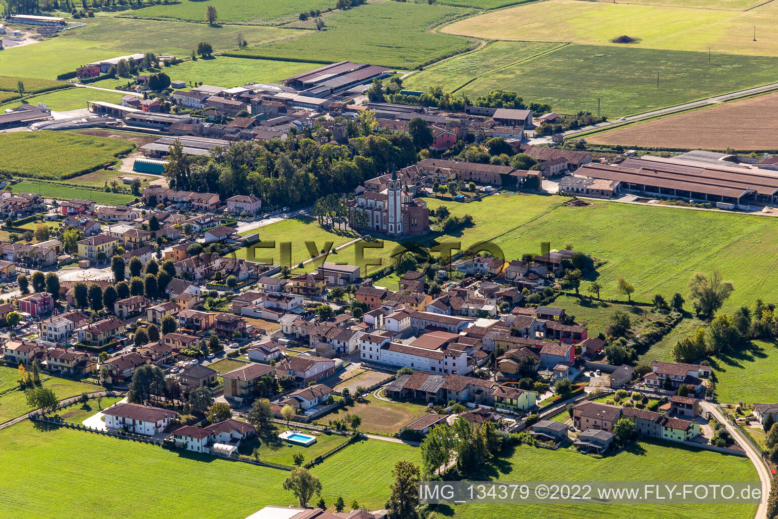 Luftbild von Vidolasco in Casale Cremasco-Vidolasco im Bundesland Cremona, Italien