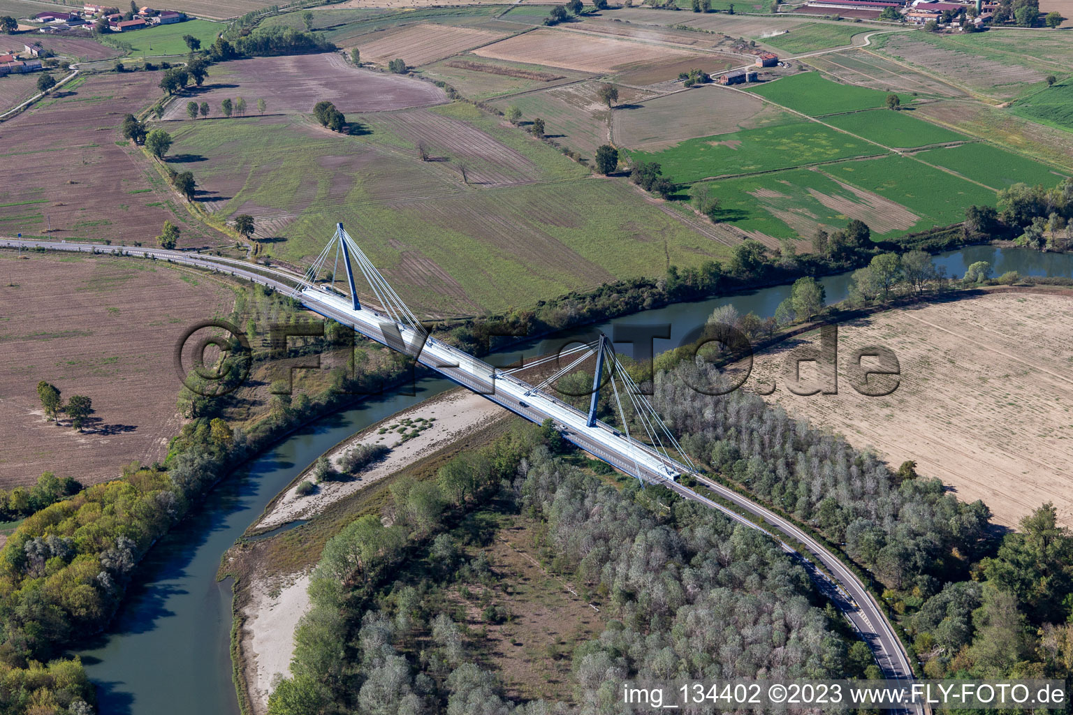 Brücke üver die Adda Ponte di Boccaserio in Bertonico im Bundesland Lodi, Italien