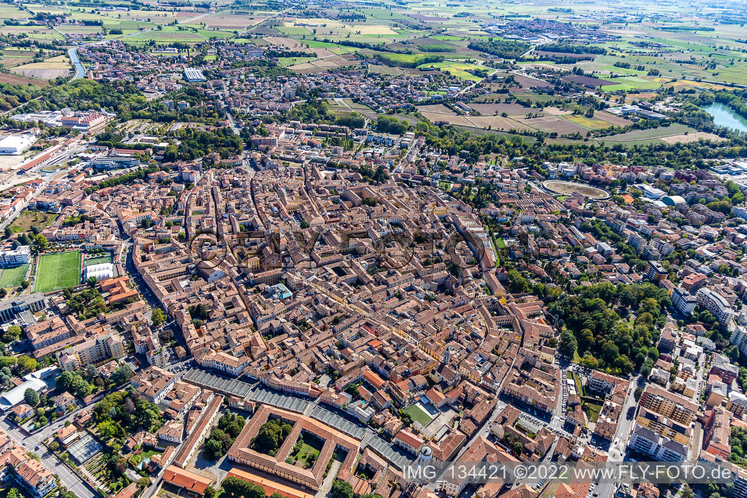 Crema im Bundesland Cremona, Italien aus der Luft