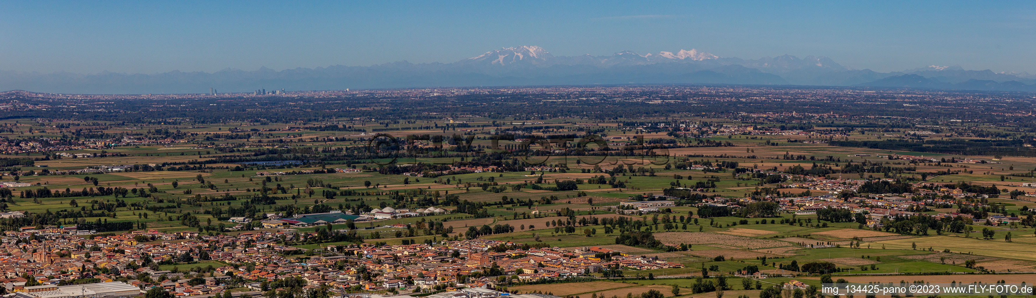 Panorama in Trescore Cremasco im Bundesland Cremona, Italien