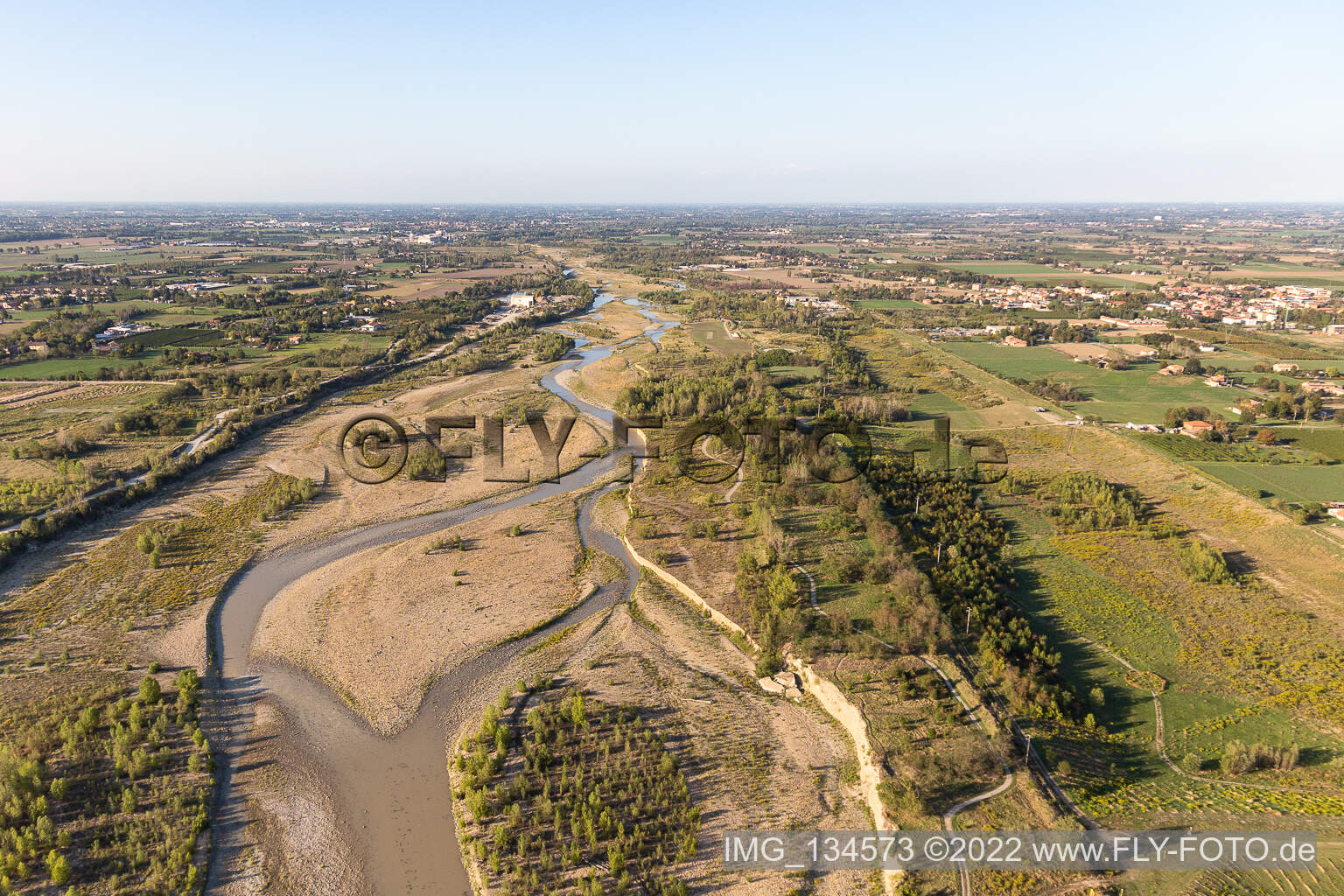 Fluß Secchia in Sassuolo im Bundesland Modena, Italien