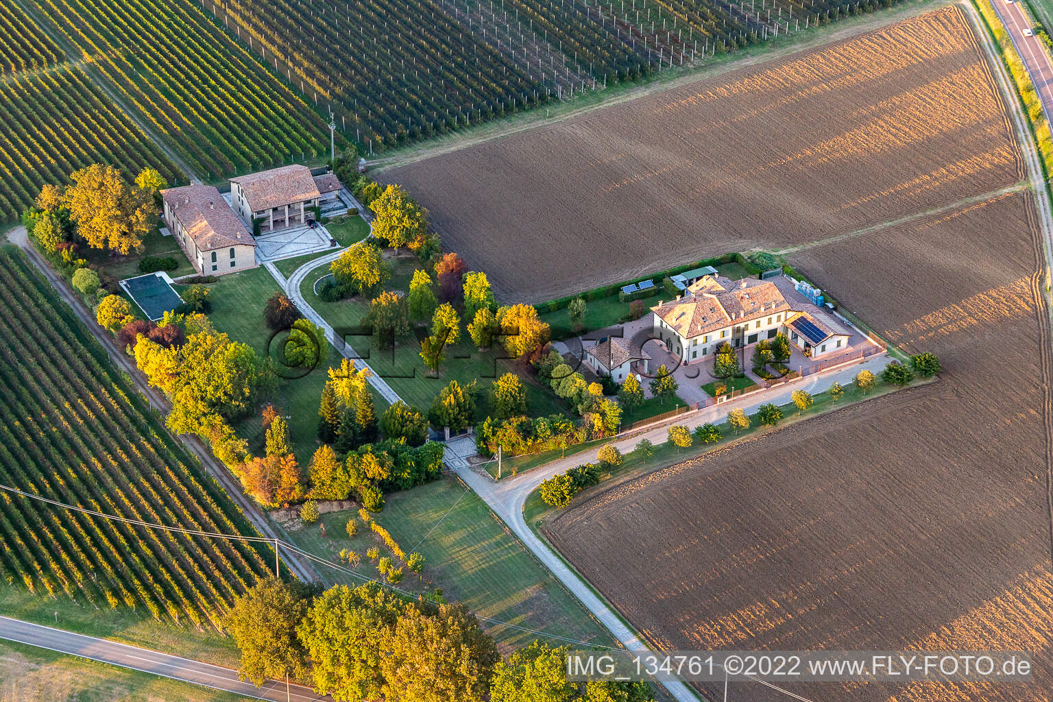 Luftaufnahme von Scandiano im Bundesland Reggio Emilia, Italien