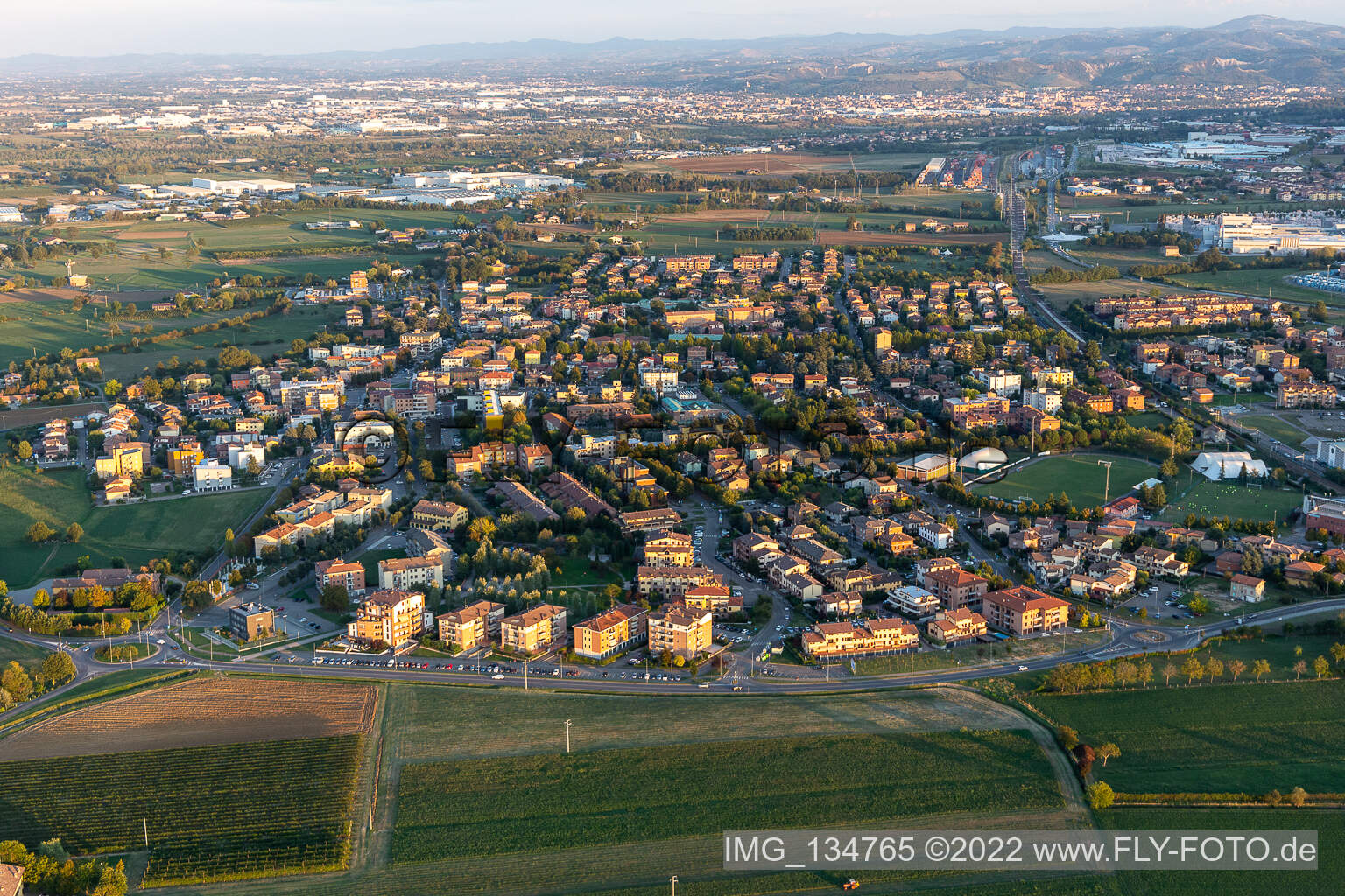 Casalgrande im Bundesland Reggio Emilia, Italien aus der Luft
