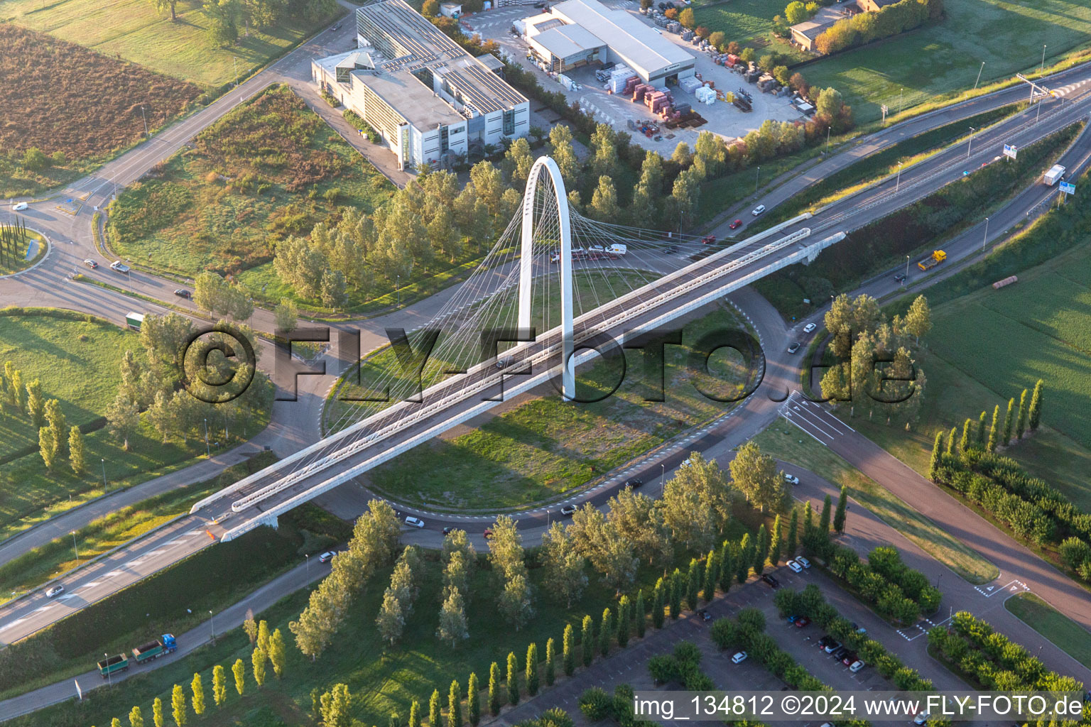 Brücke Vela di Calatrava SÜD in Reggio nell’Emilia im Bundesland Reggio Emilia, Italien