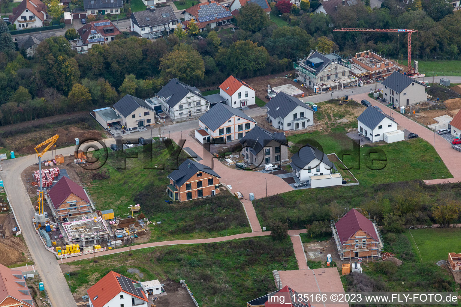 Neubaugebiet K2 in Kandel im Bundesland Rheinland-Pfalz, Deutschland aus der Vogelperspektive