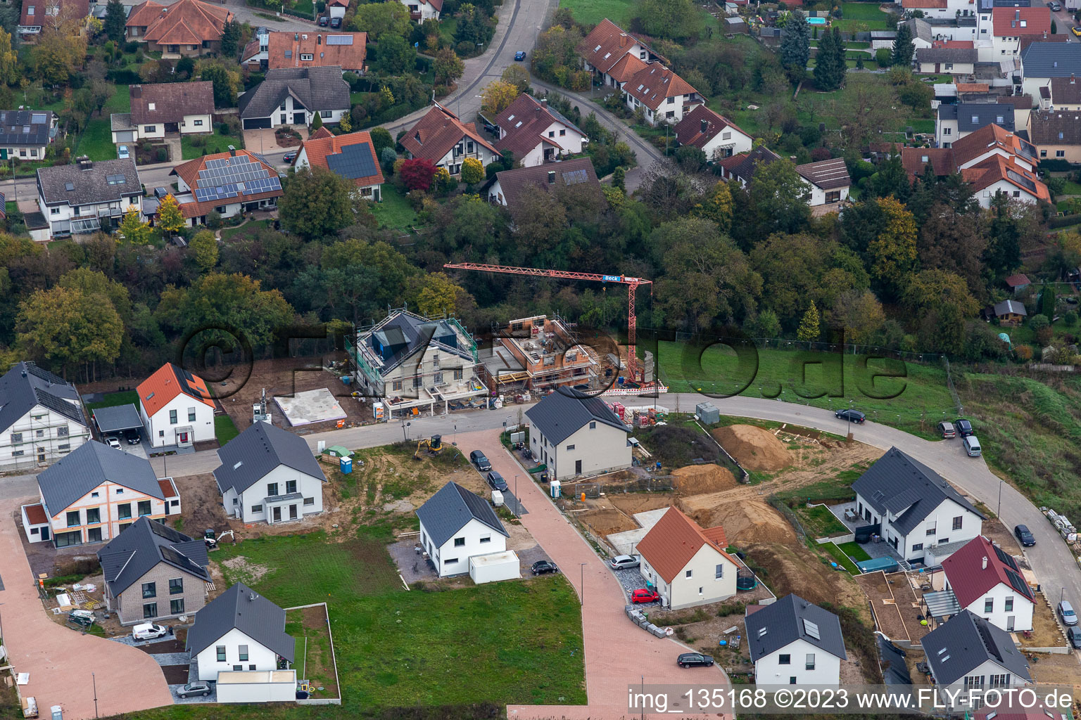 Drohnenaufname von Neubaugebiet K2 in Kandel im Bundesland Rheinland-Pfalz, Deutschland