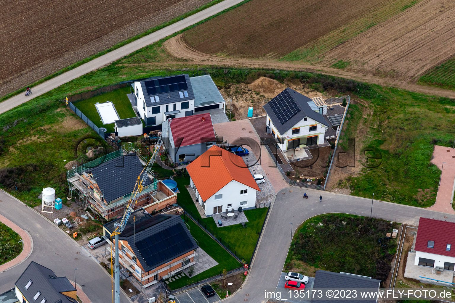 Luftbild von Neubaugebiet K2 in Kandel im Bundesland Rheinland-Pfalz, Deutschland