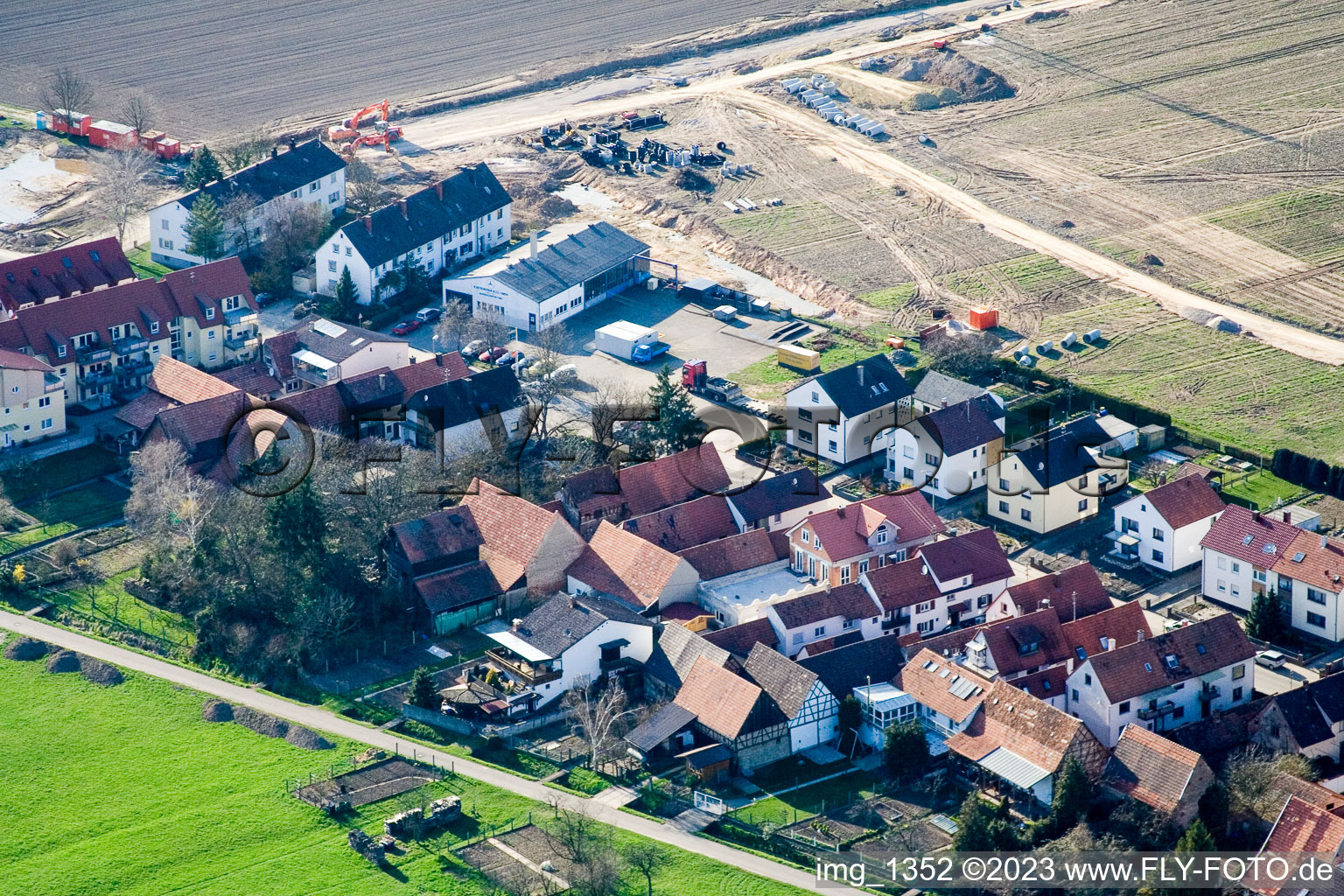 Kandel Neubaugebiet Am Höhenweg im Bundesland Rheinland-Pfalz, Deutschland aus der Luft