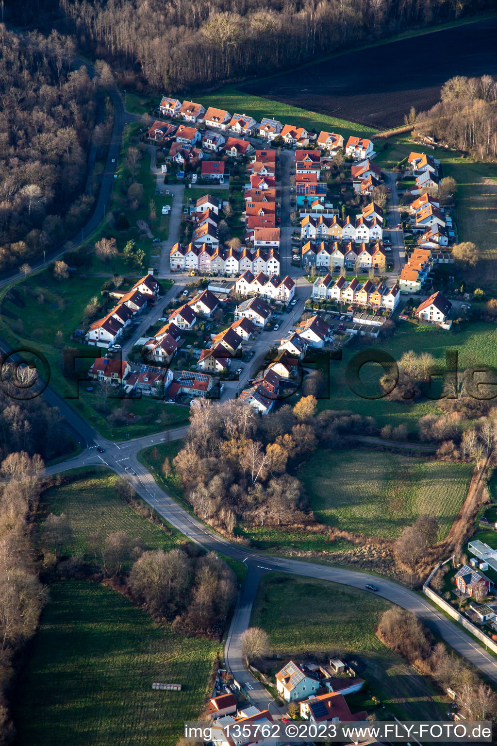 Neubaugebiet Im Schnabel in Wörth am Rhein im Bundesland Rheinland-Pfalz, Deutschland