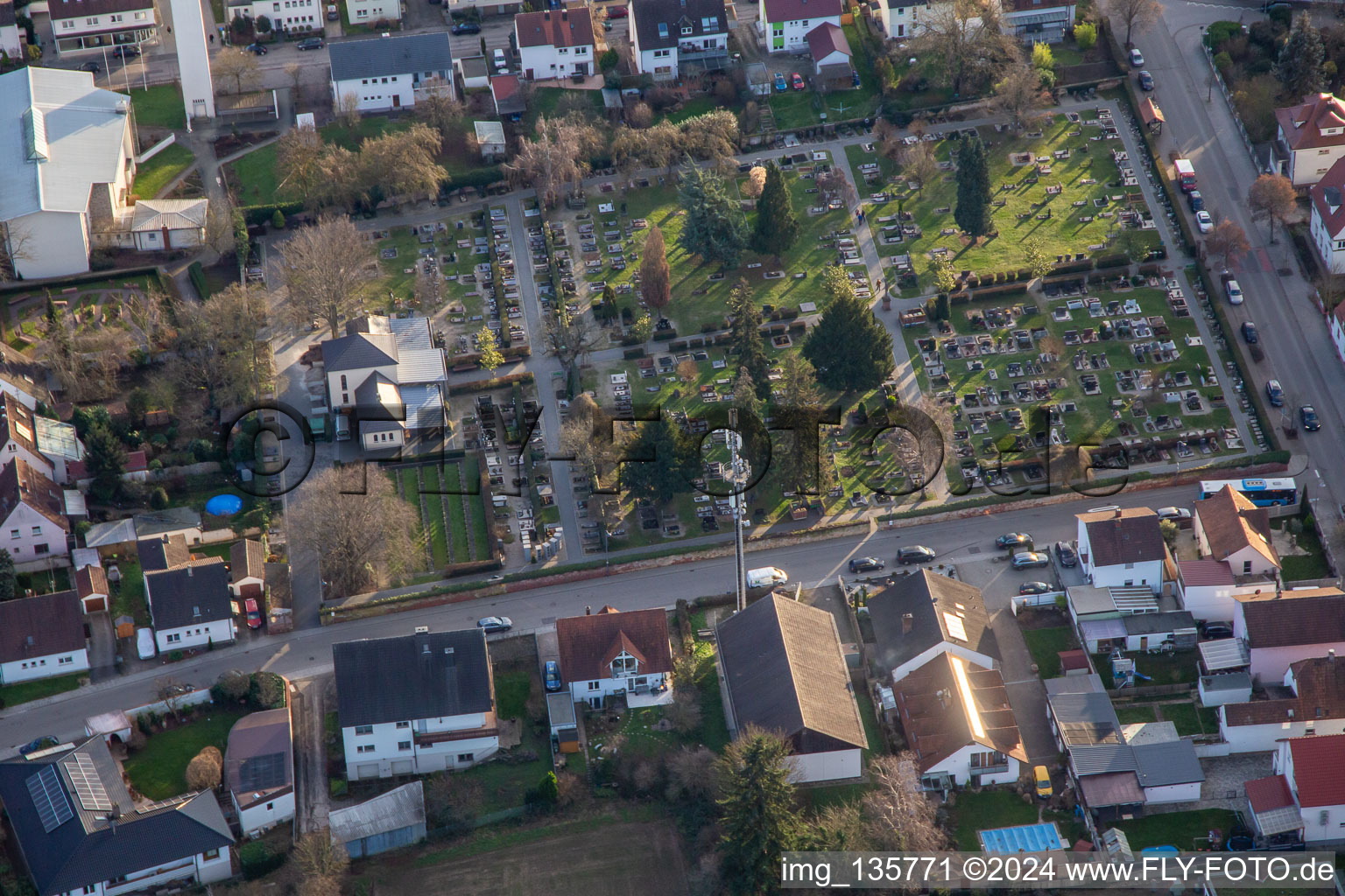 Friedhof in Kandel im Bundesland Rheinland-Pfalz, Deutschland