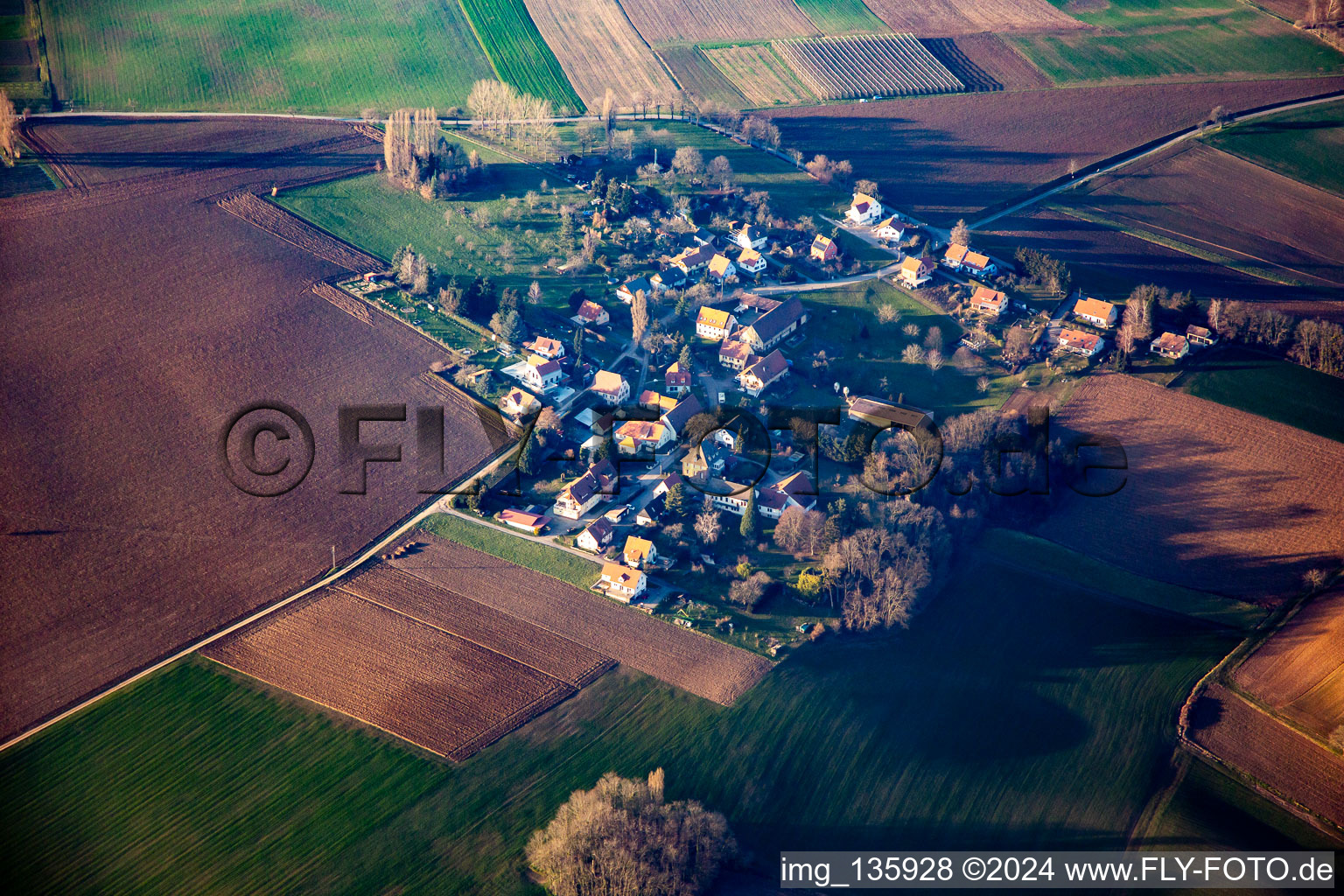 Luftbild von Geisberg in Wissembourg im Bundesland Bas-Rhin, Frankreich
