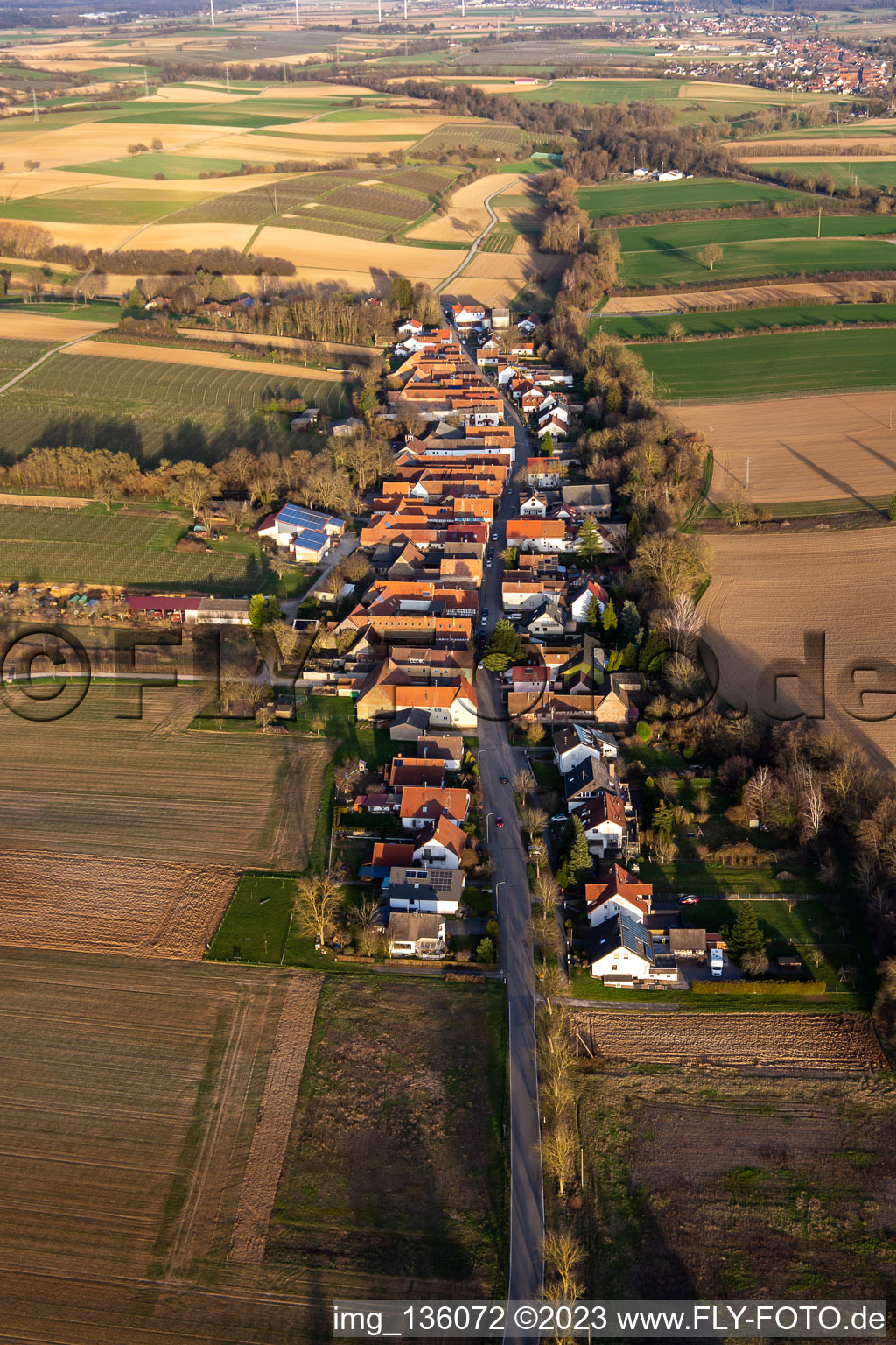 Luftbild von Hauptstr in Vollmersweiler im Bundesland Rheinland-Pfalz, Deutschland