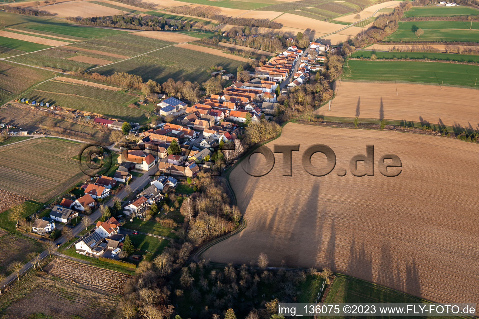 Luftaufnahme von Hauptstr in Vollmersweiler im Bundesland Rheinland-Pfalz, Deutschland