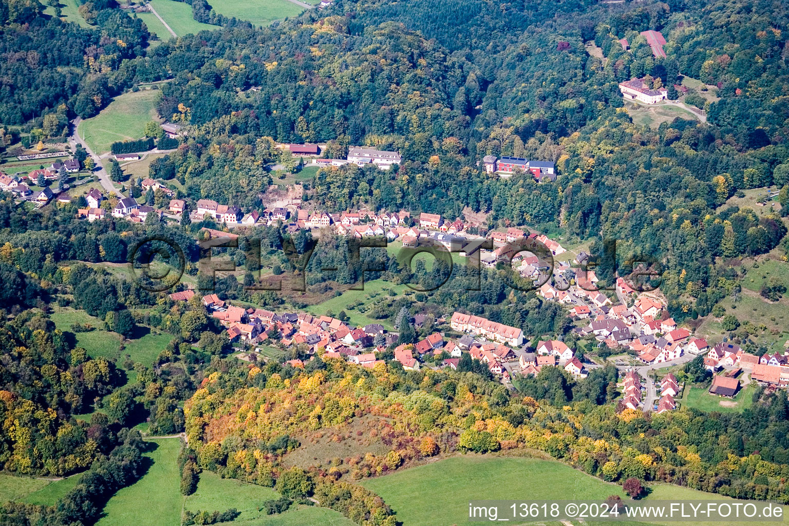 Rott im Bundesland Bas-Rhin, Frankreich aus der Luft