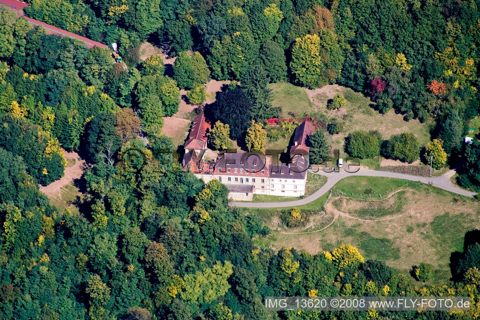 Weiler im Bundesland Bas-Rhin, Frankreich von oben