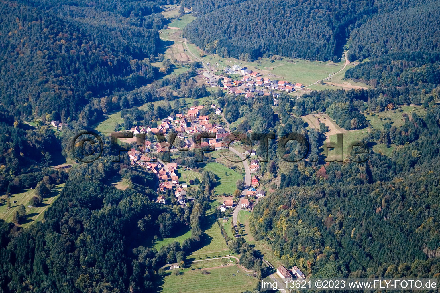 Bobenthal im Bundesland Rheinland-Pfalz, Deutschland aus der Vogelperspektive