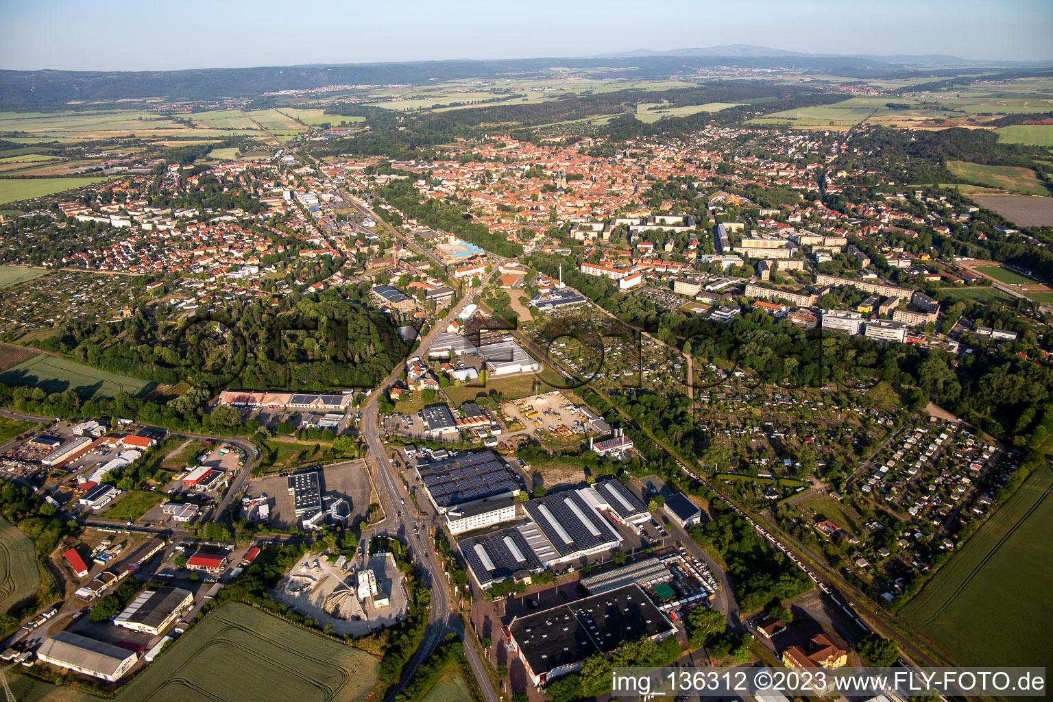 Gewerbegebiet Magdeburger Straße in Quedlinburg im Bundesland Sachsen-Anhalt, Deutschland
