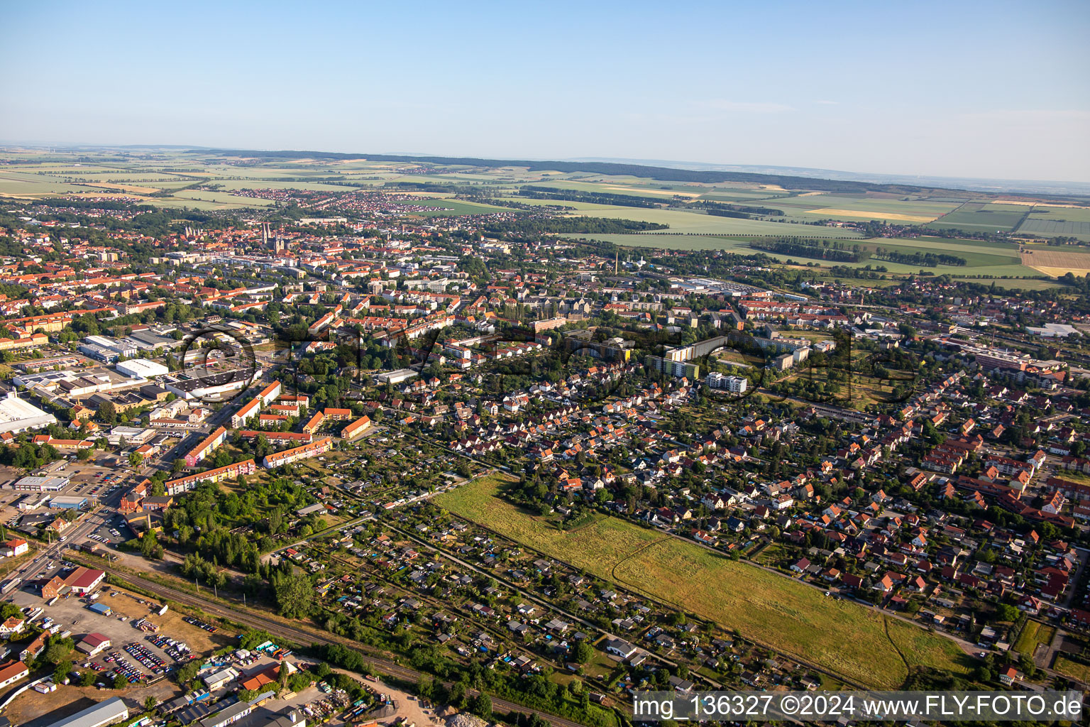 Luftbild von Kleingärtnerverein Dr. Schreber e.V in Halberstadt im Bundesland Sachsen-Anhalt, Deutschland