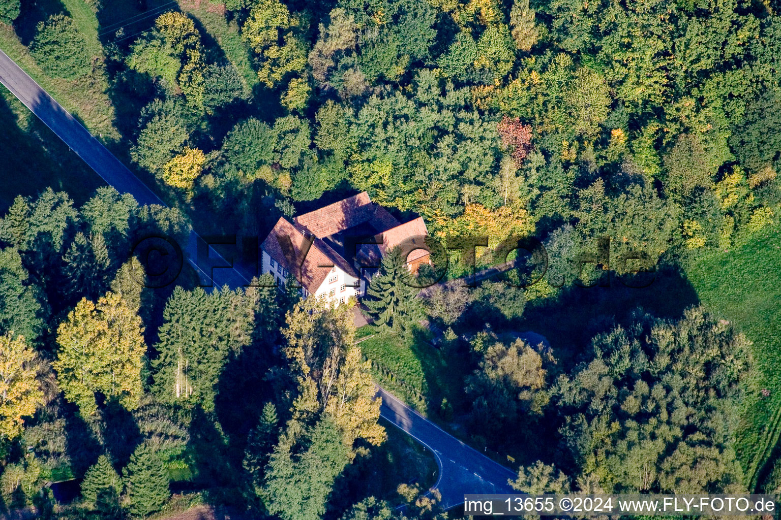 Oberschlettenbach im Bundesland Rheinland-Pfalz, Deutschland vom Flugzeug aus