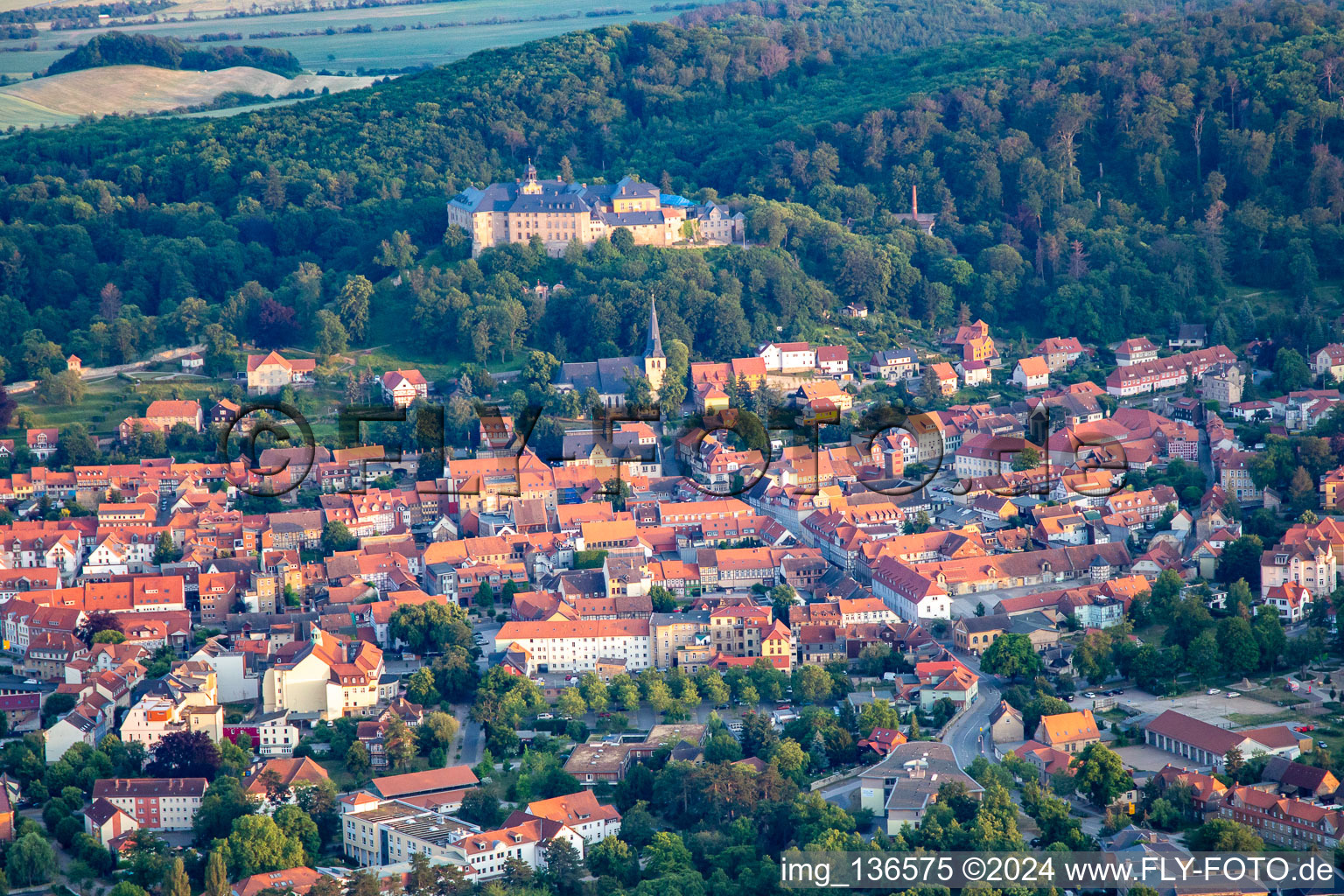 Luftbild von Schlosshotel Blankenburg im Bundesland Sachsen-Anhalt, Deutschland