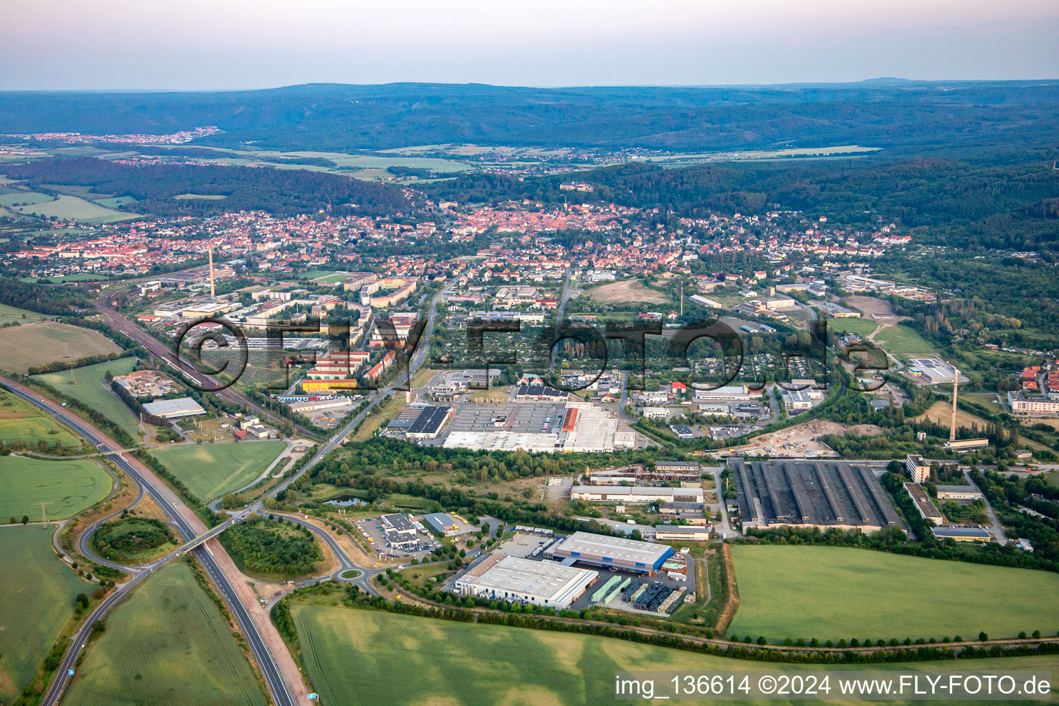 Luftbild von Von Westen in Blankenburg im Bundesland Sachsen-Anhalt, Deutschland