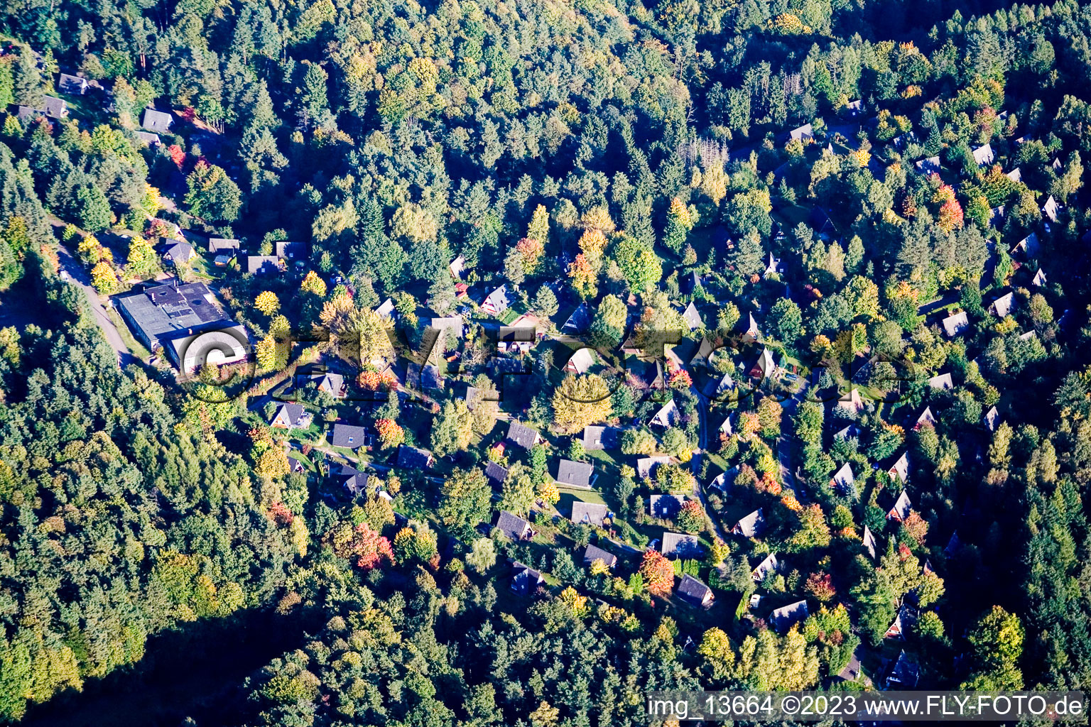 Luftbild von Silz, Feriendorf Eichwald im Bundesland Rheinland-Pfalz, Deutschland