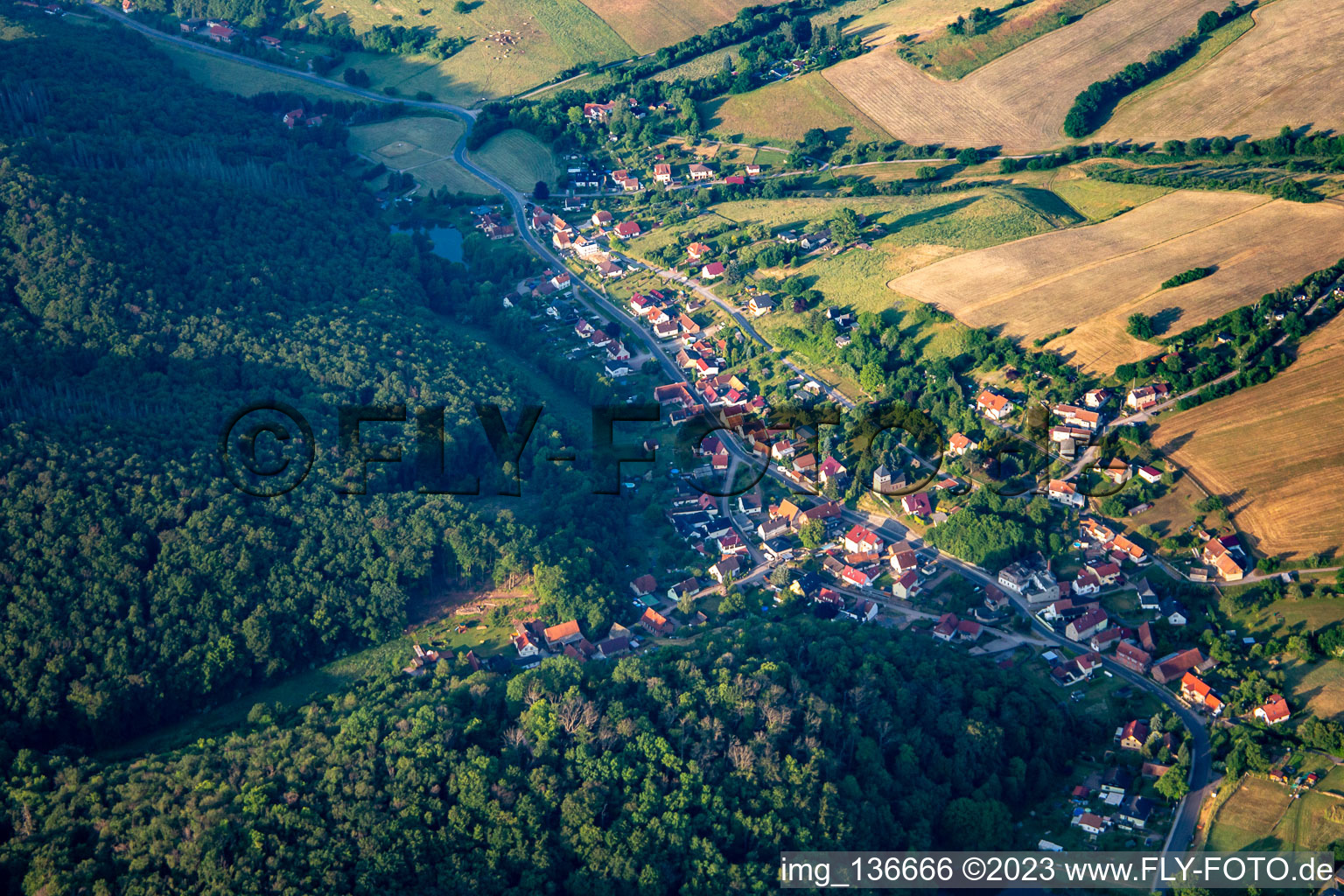 Luftbild von Ortsteil Grillenberg in Sangerhausen im Bundesland Sachsen-Anhalt, Deutschland