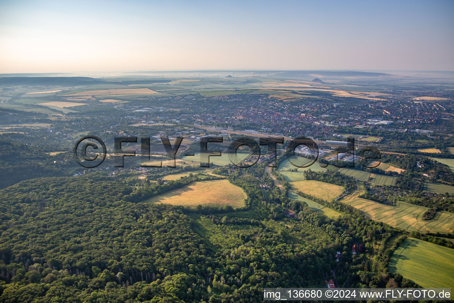 Luftbild von Sangerhausen im Bundesland Sachsen-Anhalt, Deutschland