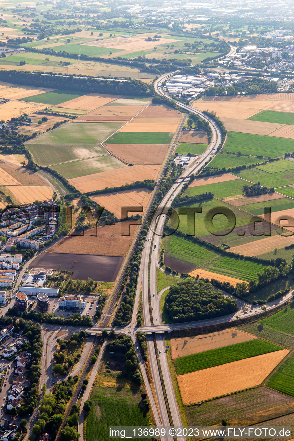 Autobahn A659 in Viernheim im Bundesland Hessen, Deutschland