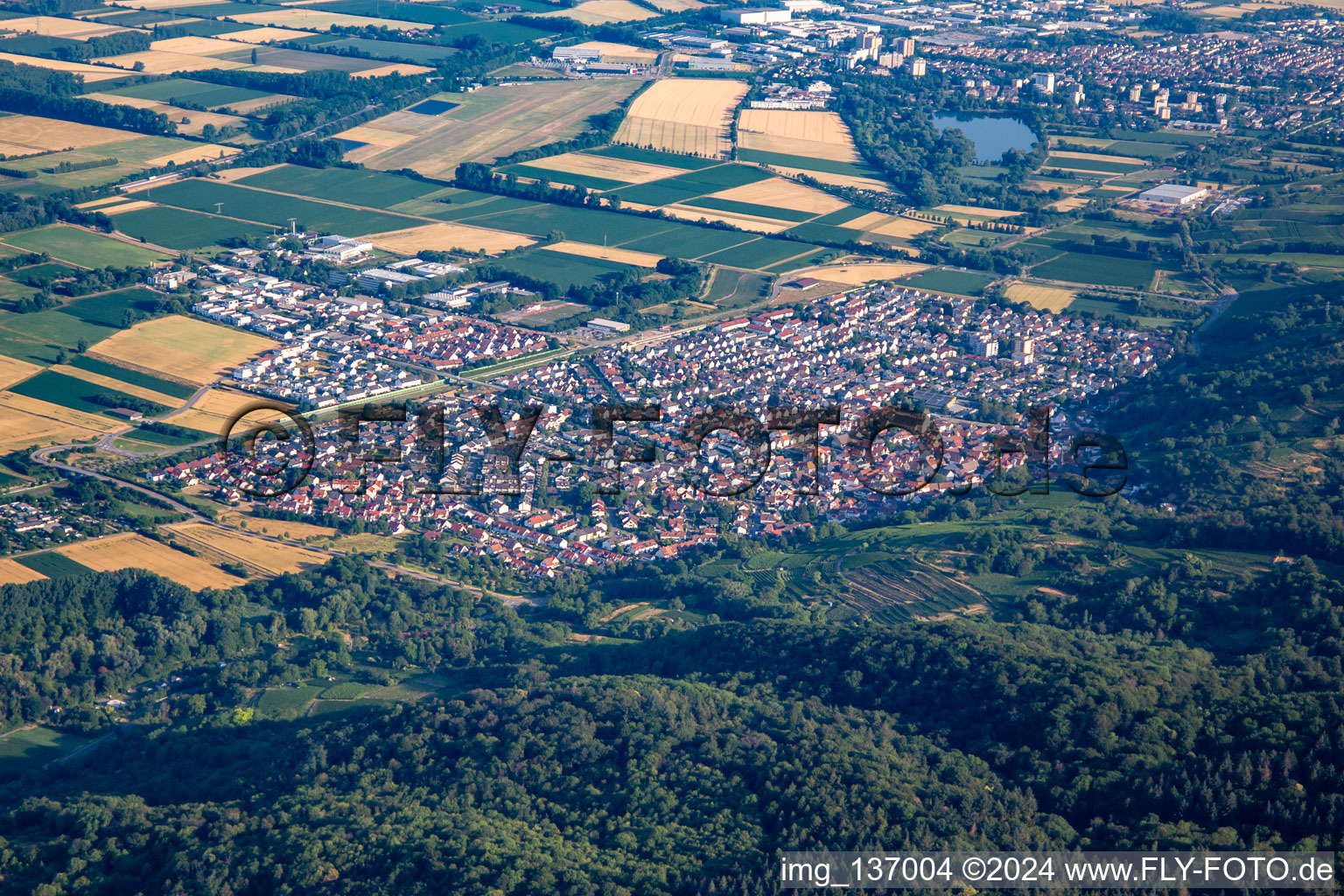 Luftbild von Von Südosten in Laudenbach im Bundesland Baden-Württemberg, Deutschland