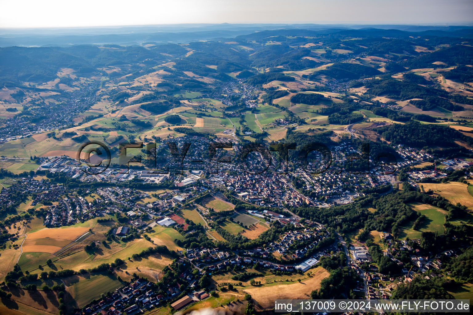 Luftaufnahme von Mörlenbach im Bundesland Hessen, Deutschland