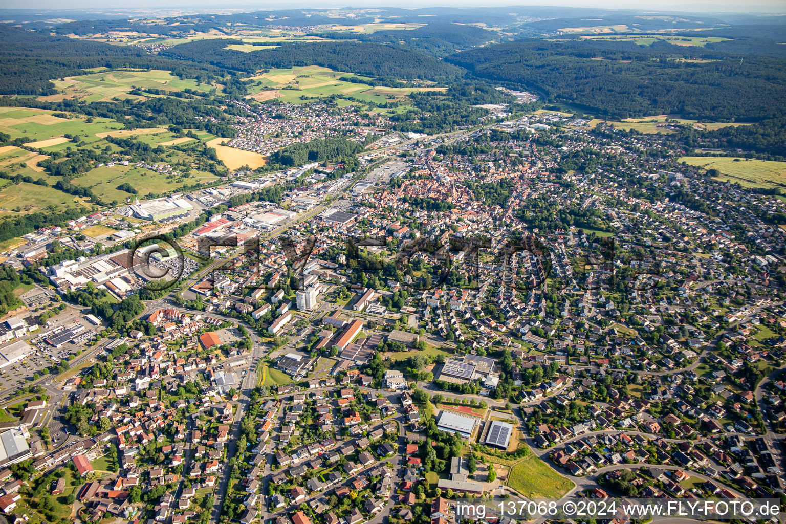 Luftbild von Gesamtübersicht im Ortsteil Stockheim in Michelstadt im Bundesland Hessen, Deutschland
