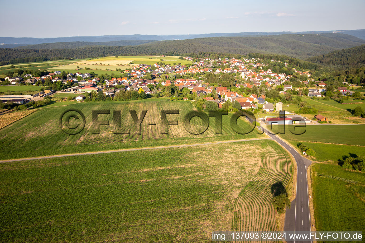 Vielbrunn von Westen in Michelstadt im Bundesland Hessen, Deutschland