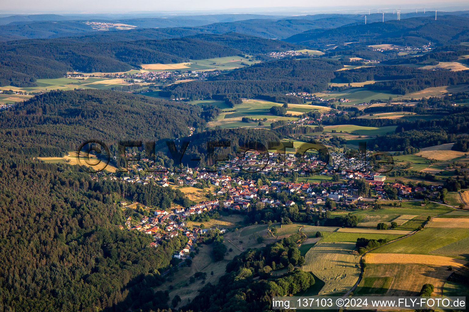 Ortsteil Hammelbach in Grasellenbach im Bundesland Hessen, Deutschland von oben gesehen