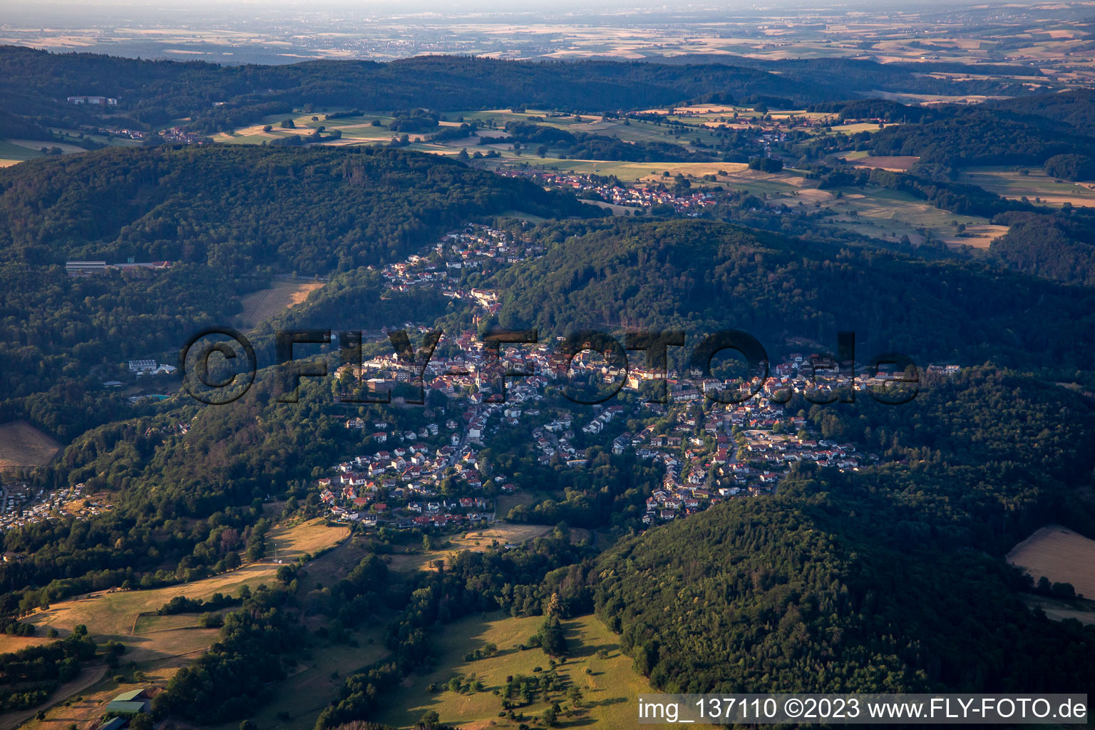 Luftbild von Von Süden in Lindenfels im Bundesland Hessen, Deutschland