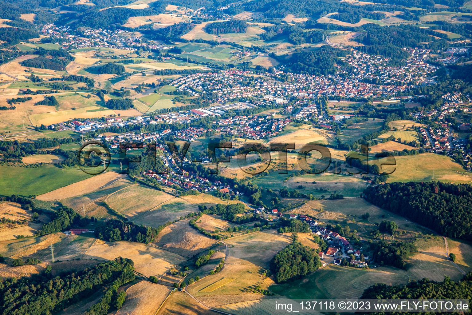 Mörlenbach im Bundesland Hessen, Deutschland von oben