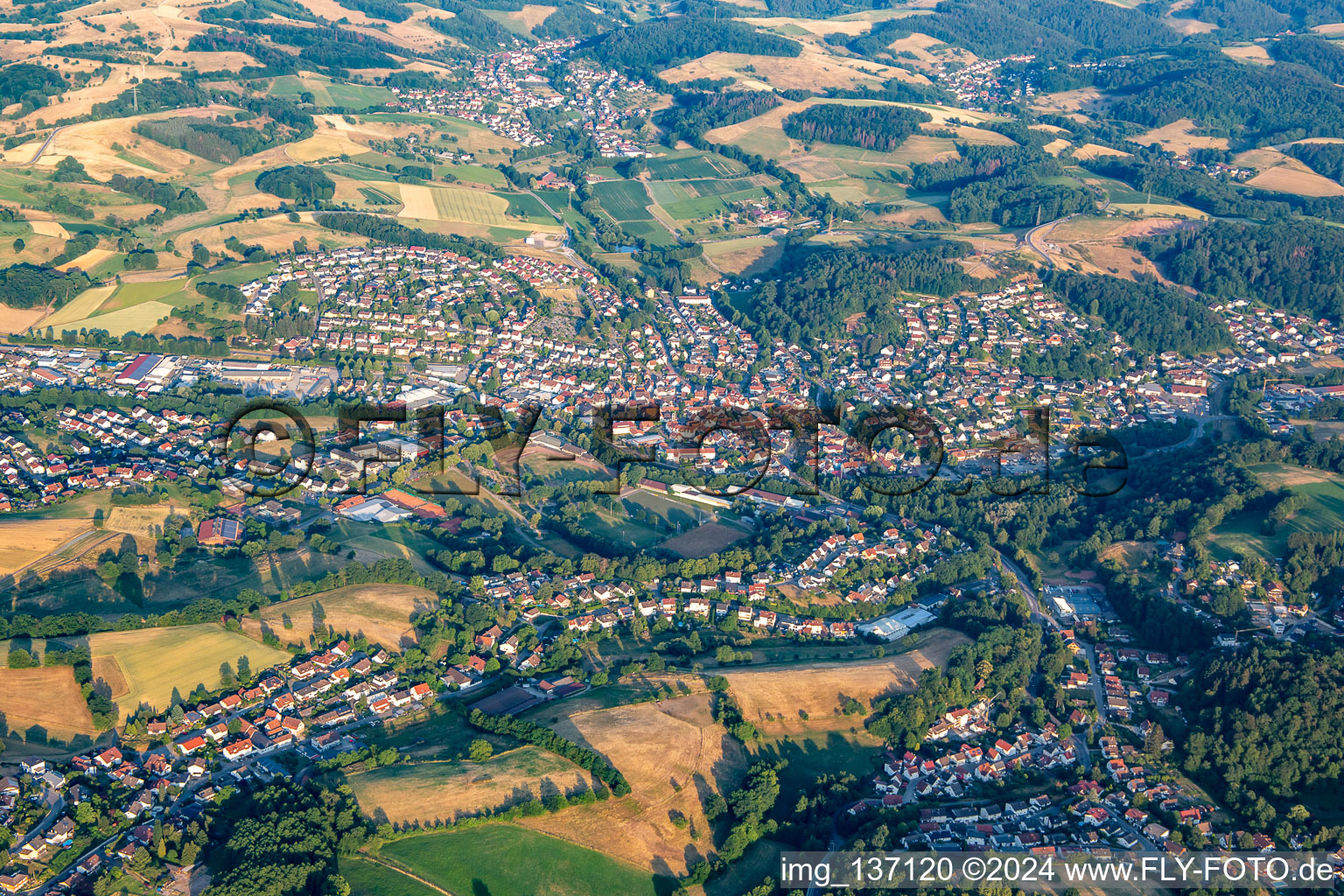 Mörlenbach im Bundesland Hessen, Deutschland aus der Luft