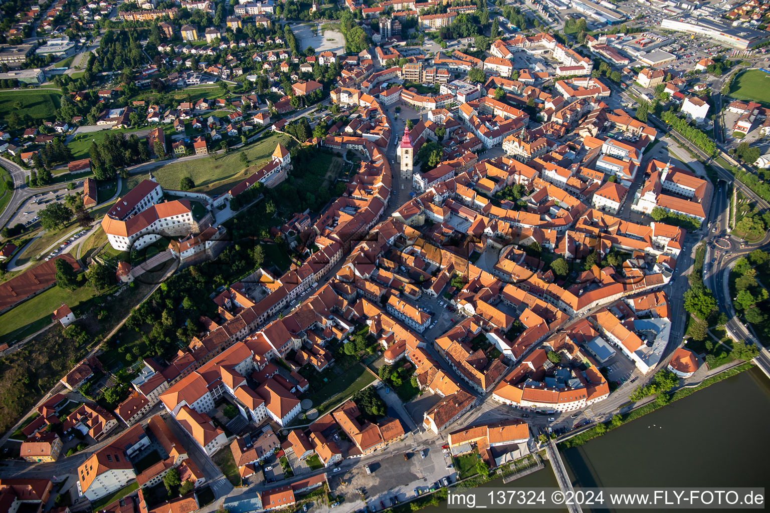 Luftaufnahme von Ptuj, Slowenien