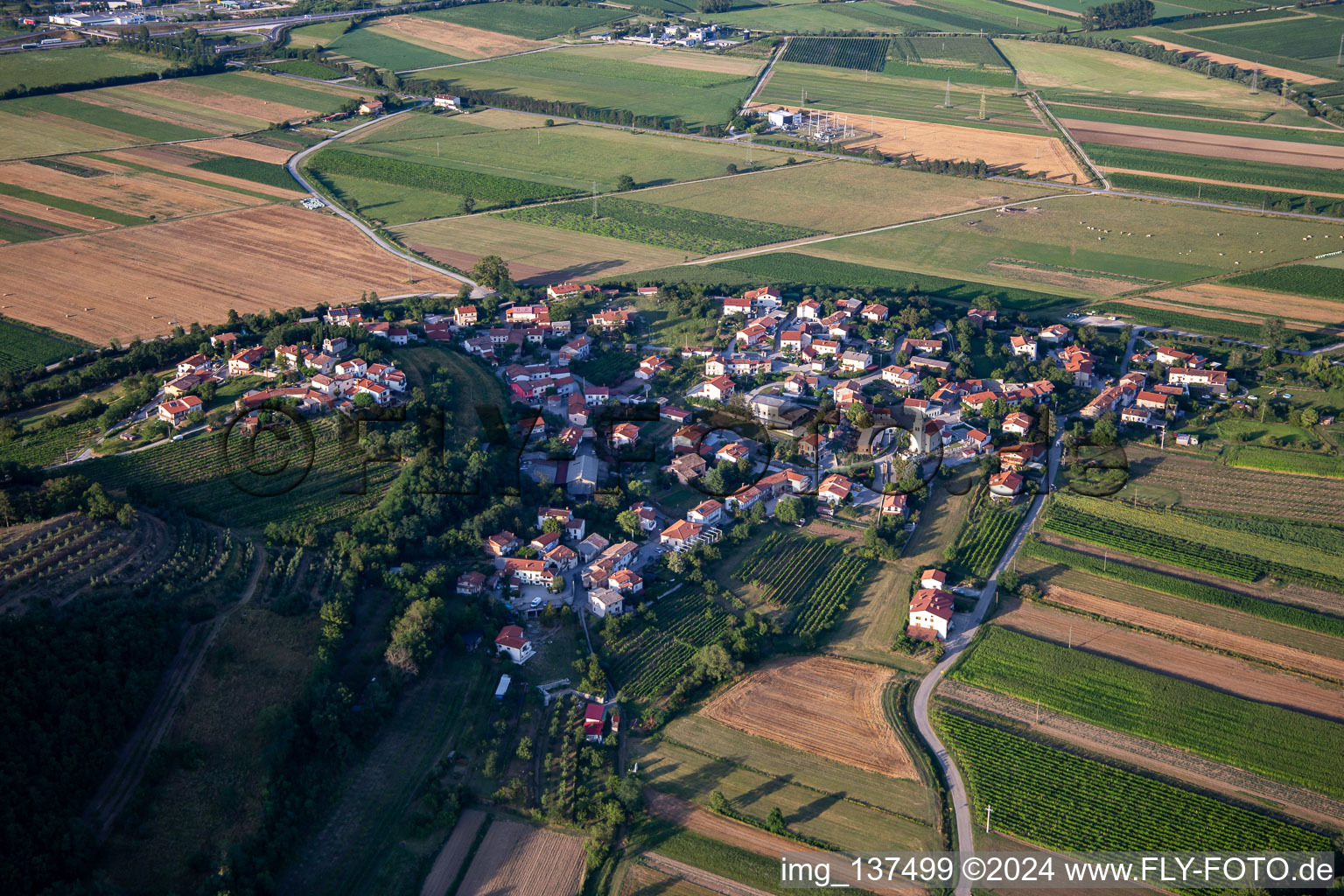 Luftbild von Ajdovščina, Slowenien