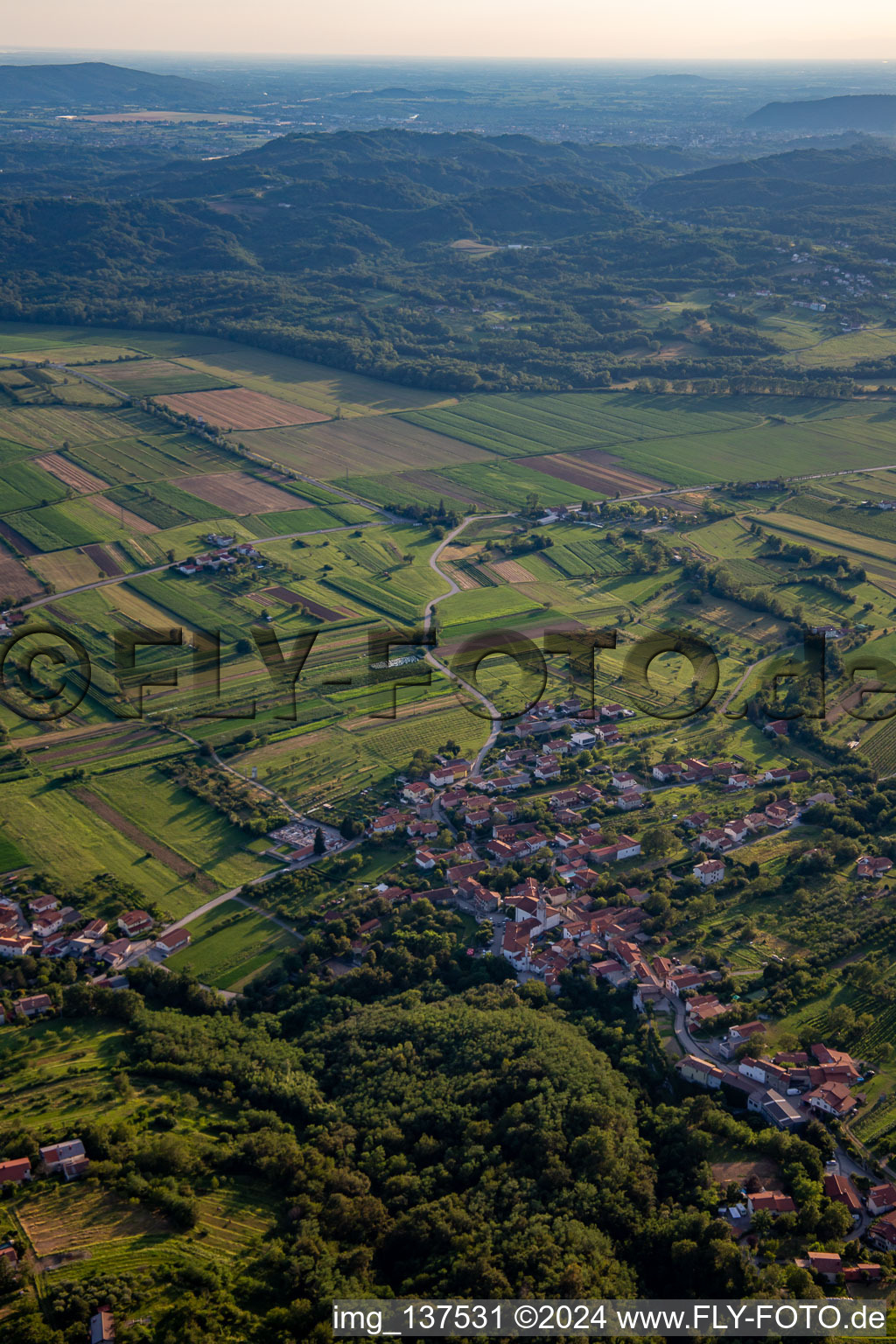 Nova Gorica, Slowenien von oben gesehen