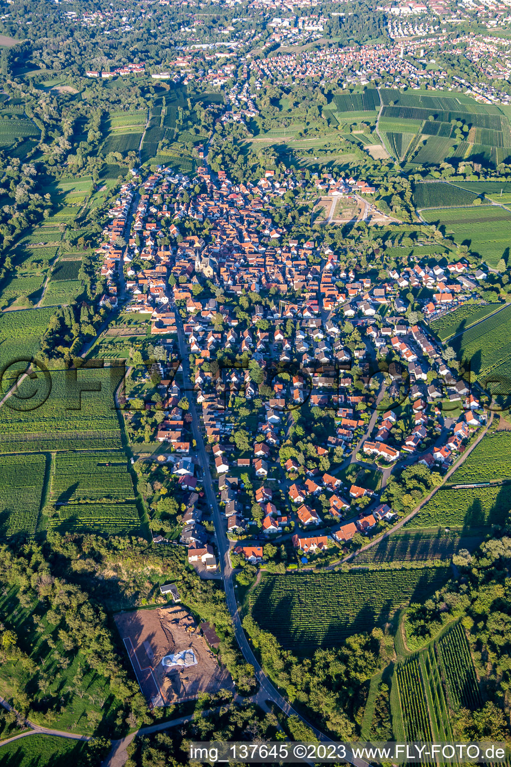 Luftbild von Von Westen im Ortsteil Arzheim in Landau in der Pfalz im Bundesland Rheinland-Pfalz, Deutschland