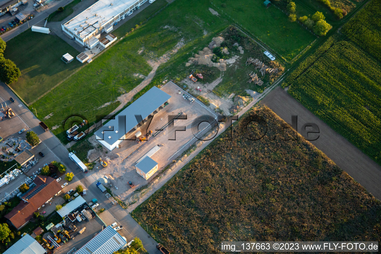 Luftbild von Industriestr- in Billigheim-Ingenheim im Bundesland Rheinland-Pfalz, Deutschland