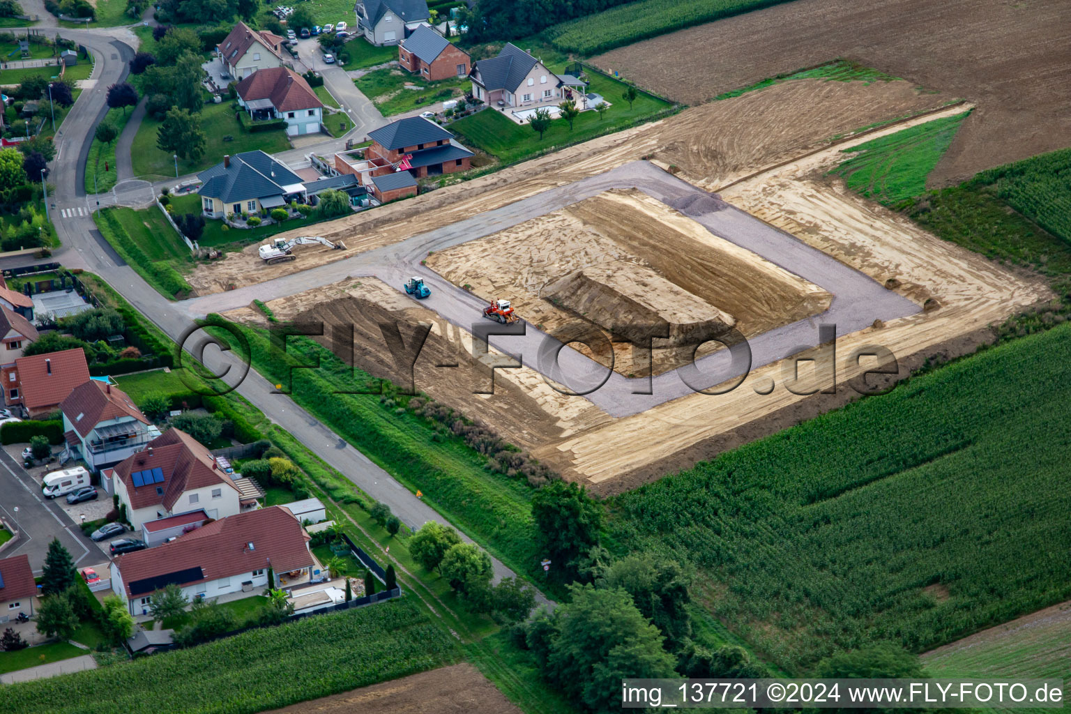 Erschließung Neubaugebiet in Trimbach im Bundesland Bas-Rhin, Frankreich